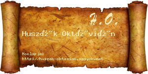Huszák Oktávián névjegykártya